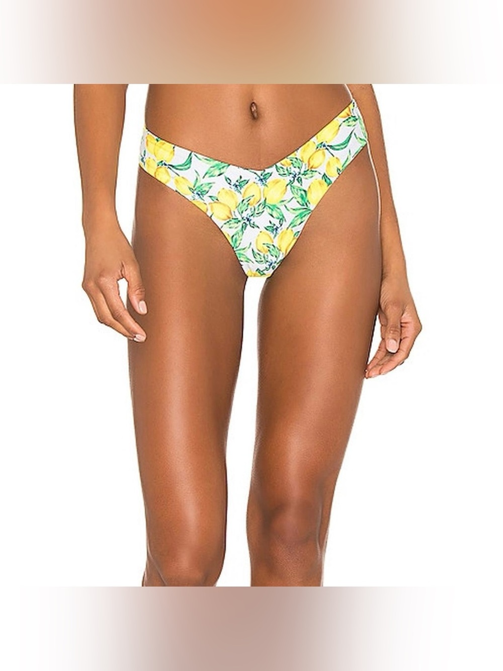 Onia x We Wore What Lemons All Over White Delilah Swimsuit Bikini Bottom Small